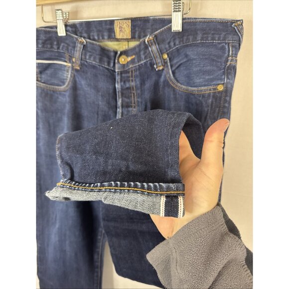 PRPS Rambler Selvedge Jeans Mens 36x33 Dark Wash Raw Denim Japanese Style - Picture 3 of 10
